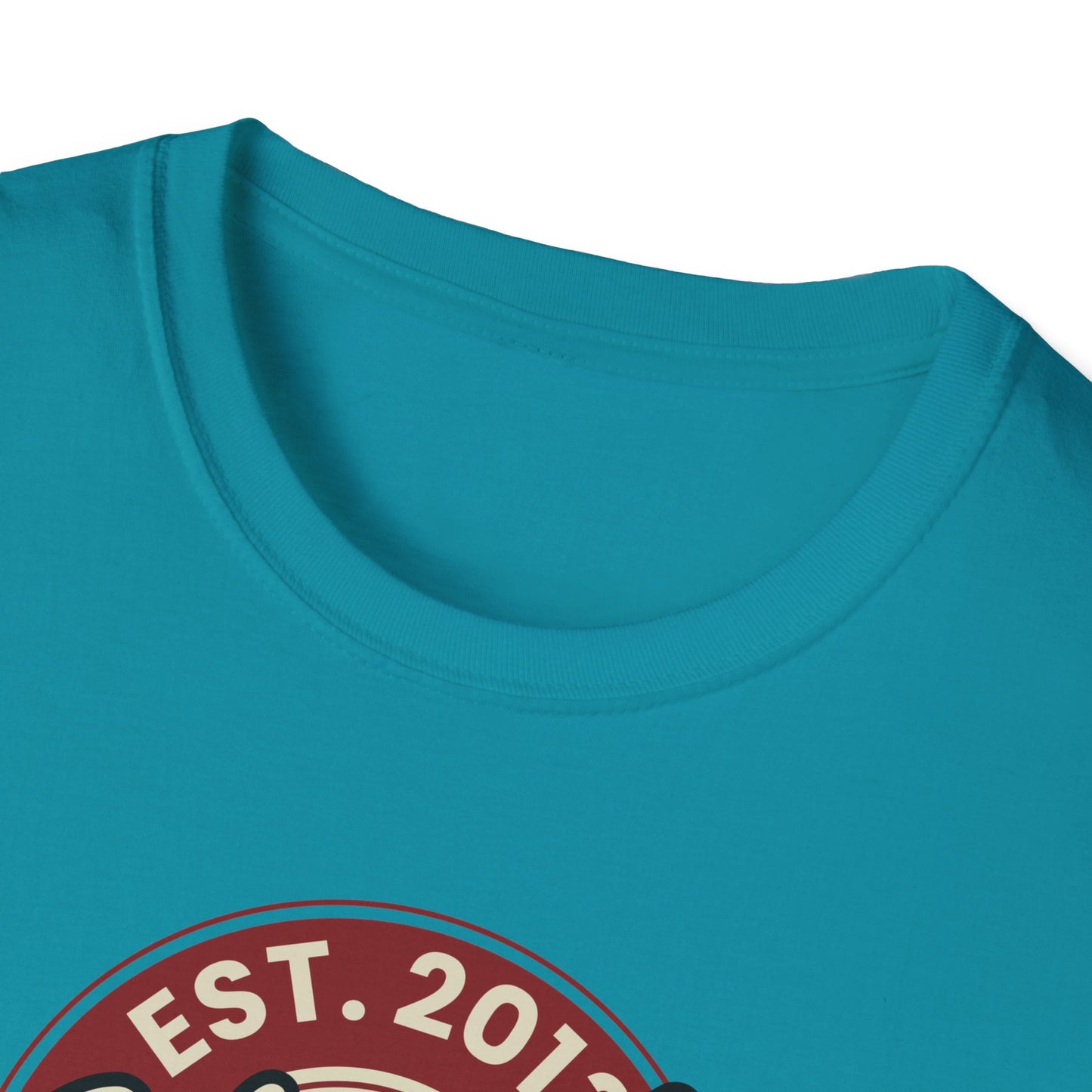 Round Apparel Logo Established 2013 Disc Golf Apparel Softstyle T-Shirt by Celestial