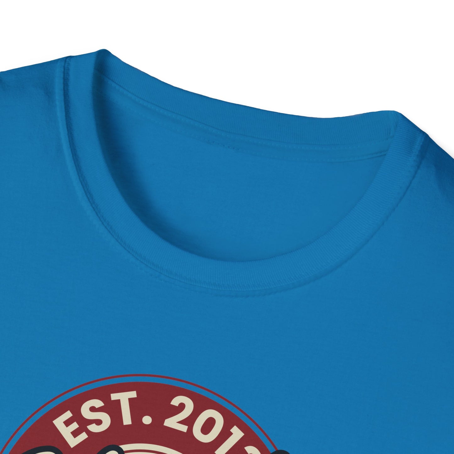 Round Apparel Logo Established 2013 Disc Golf Apparel Softstyle T-Shirt by Celestial