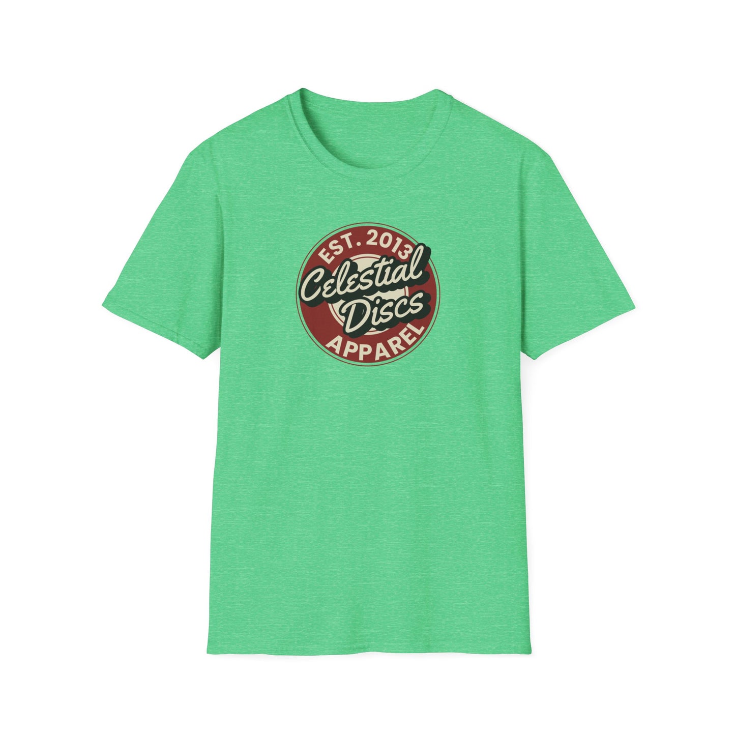 Round Apparel Logo Established 2013 Disc Golf Apparel Softstyle T-Shirt by Celestial