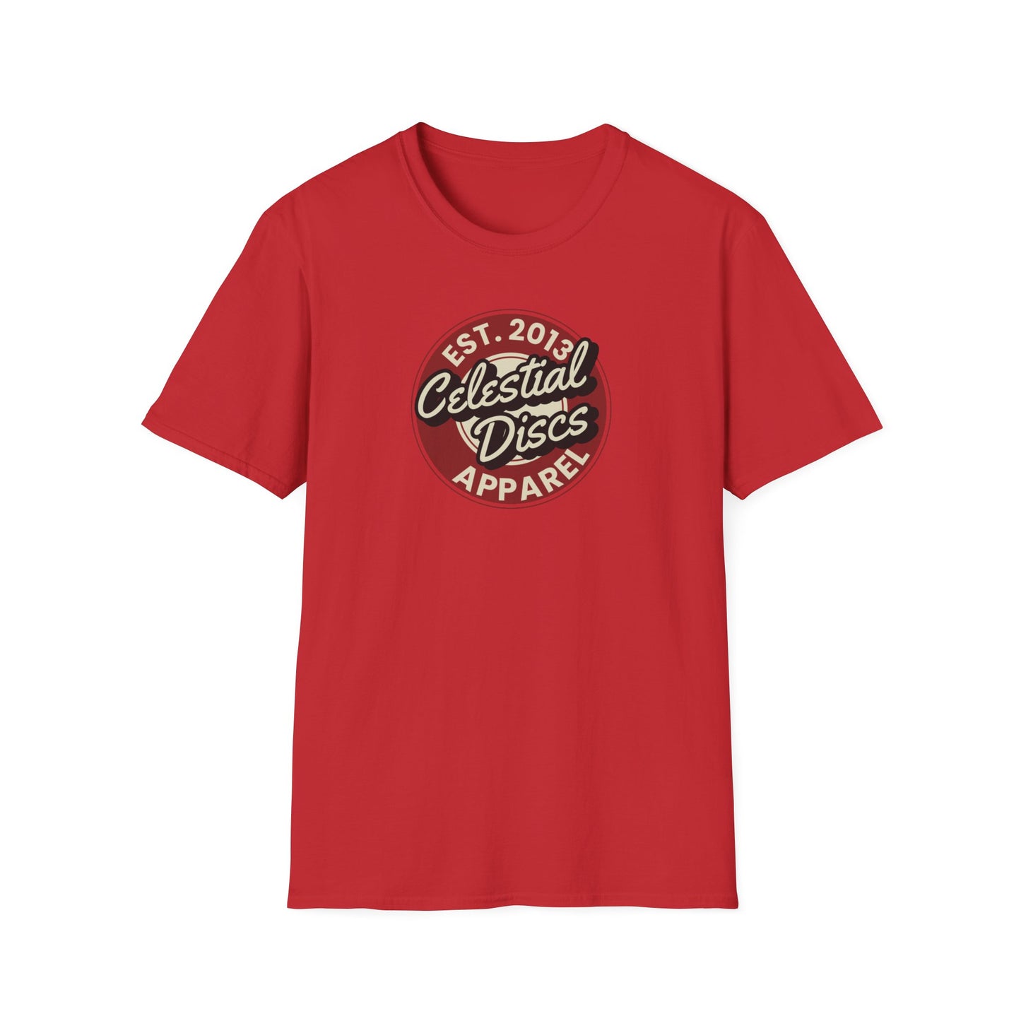 Round Apparel Logo Established 2013 Disc Golf Apparel Softstyle T-Shirt by Celestial
