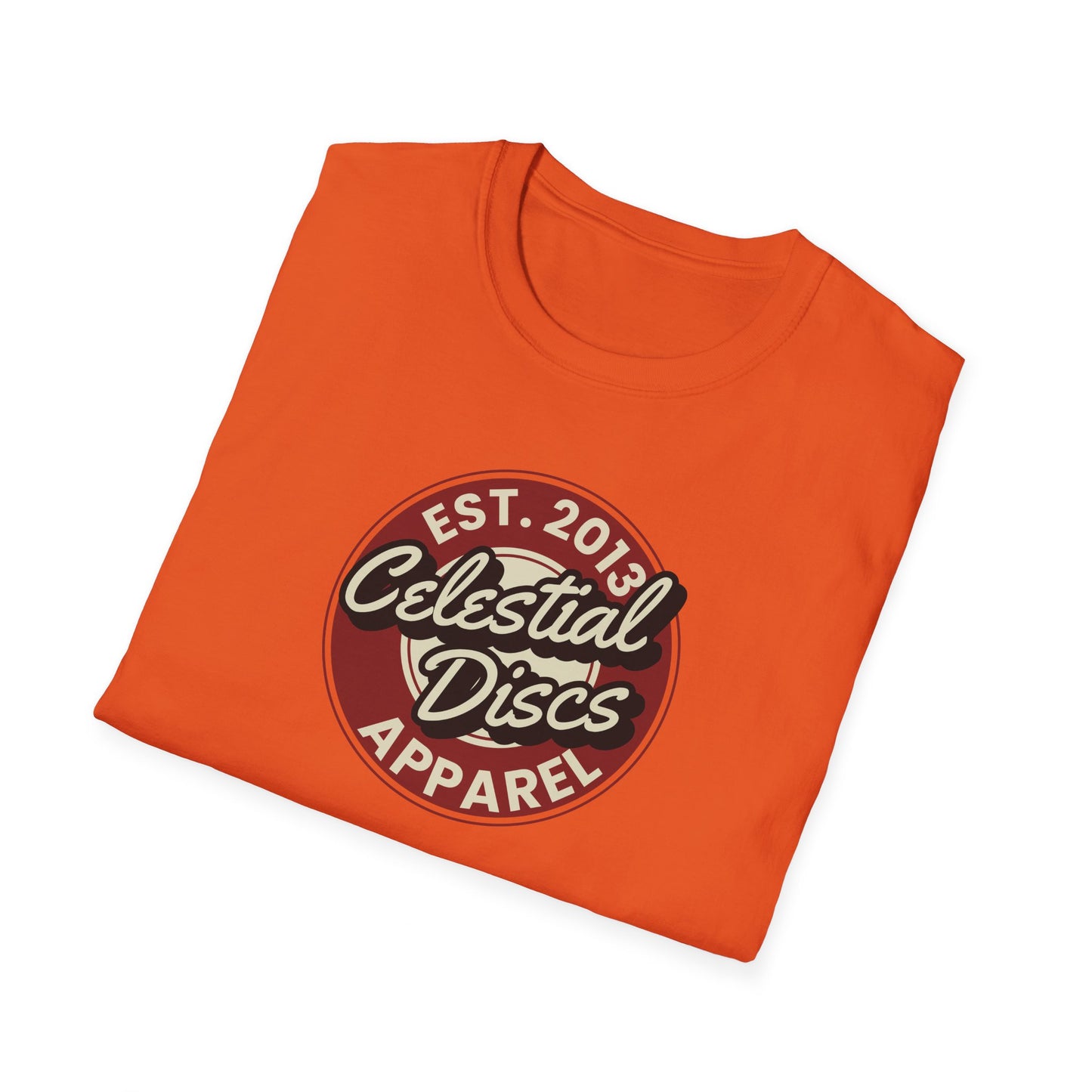 Round Apparel Logo Established 2013 Disc Golf Apparel Softstyle T-Shirt by Celestial