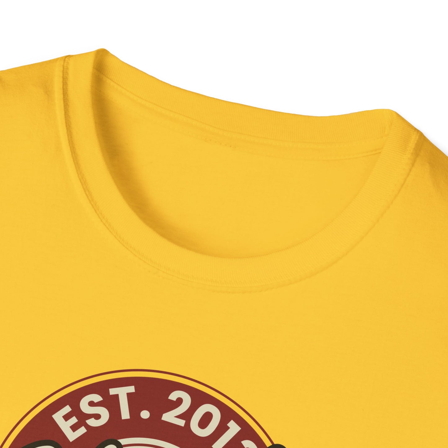 Round Apparel Logo Established 2013 Disc Golf Apparel Softstyle T-Shirt by Celestial