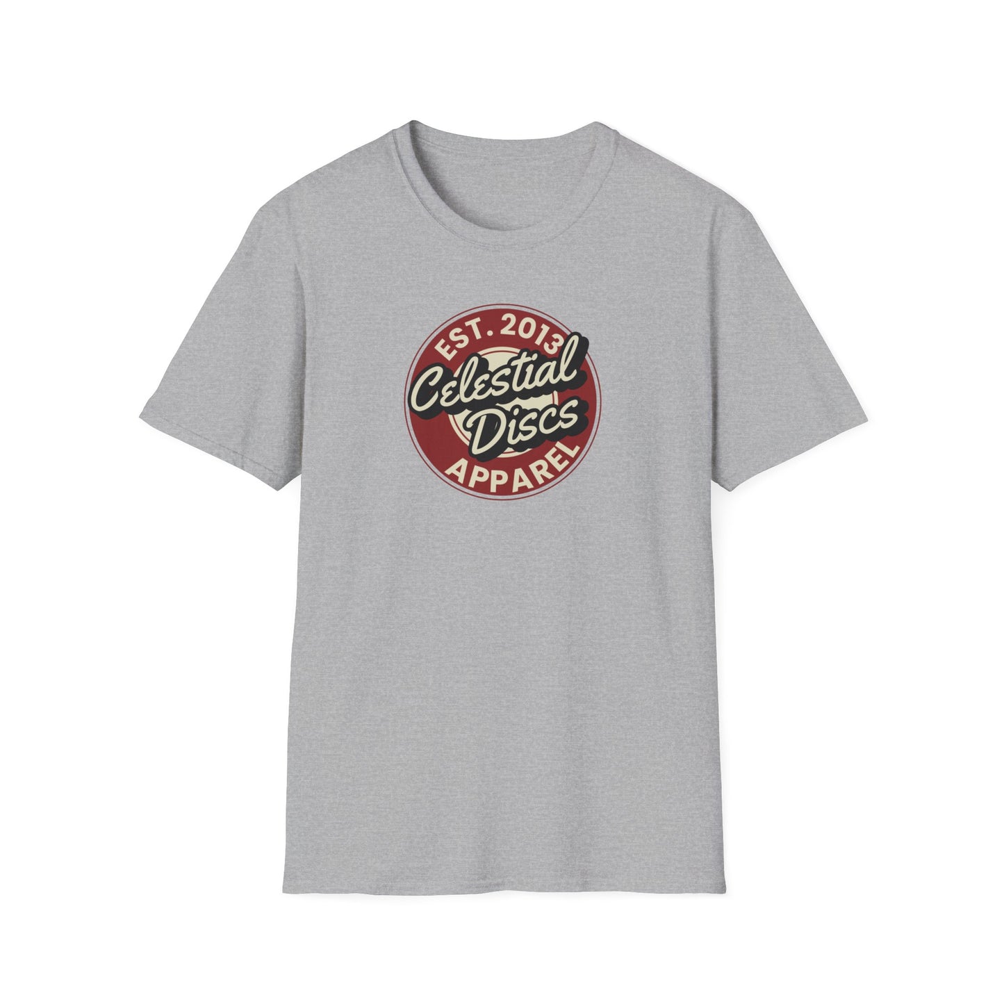 Round Apparel Logo Established 2013 Disc Golf Apparel Softstyle T-Shirt by Celestial