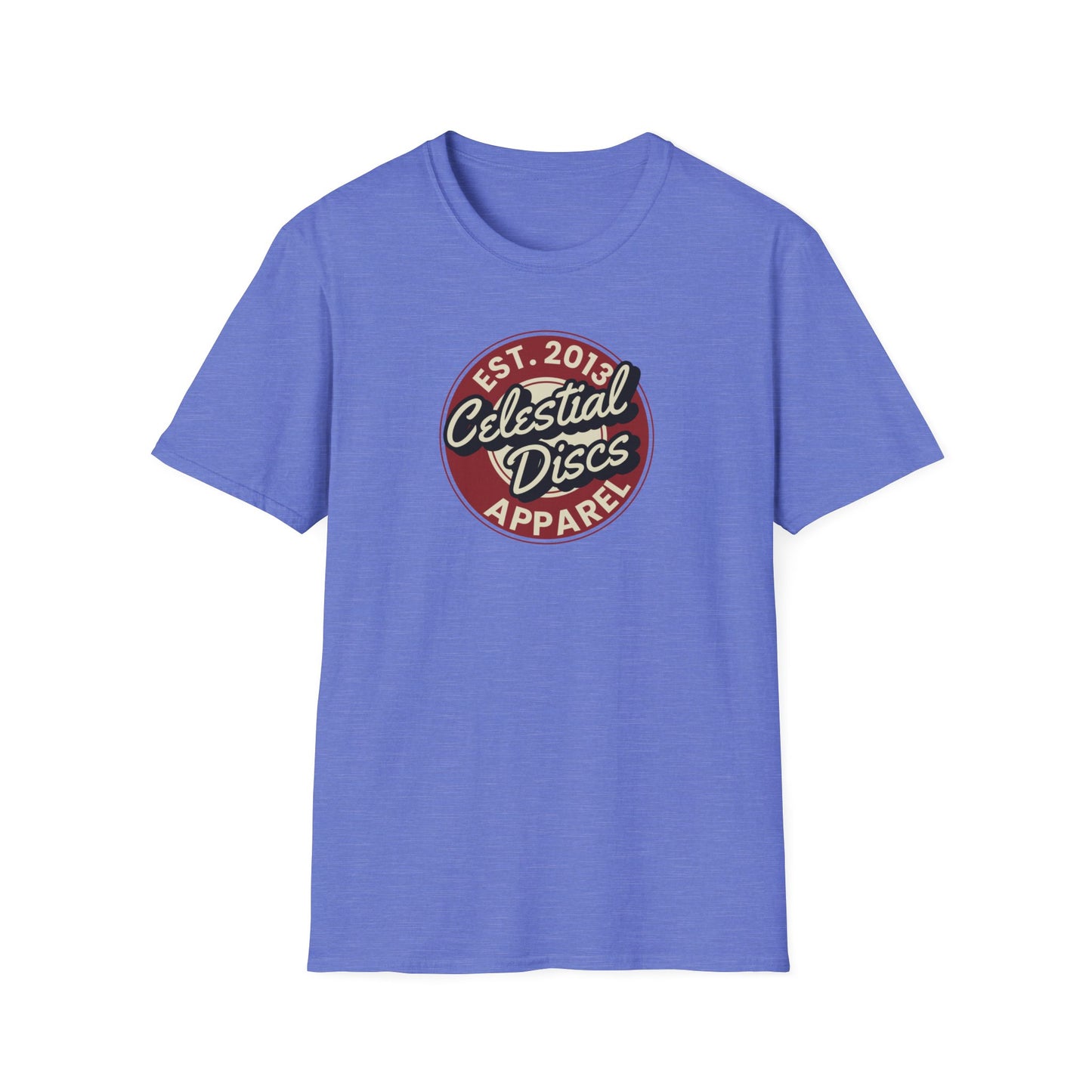 Round Apparel Logo Established 2013 Disc Golf Apparel Softstyle T-Shirt by Celestial