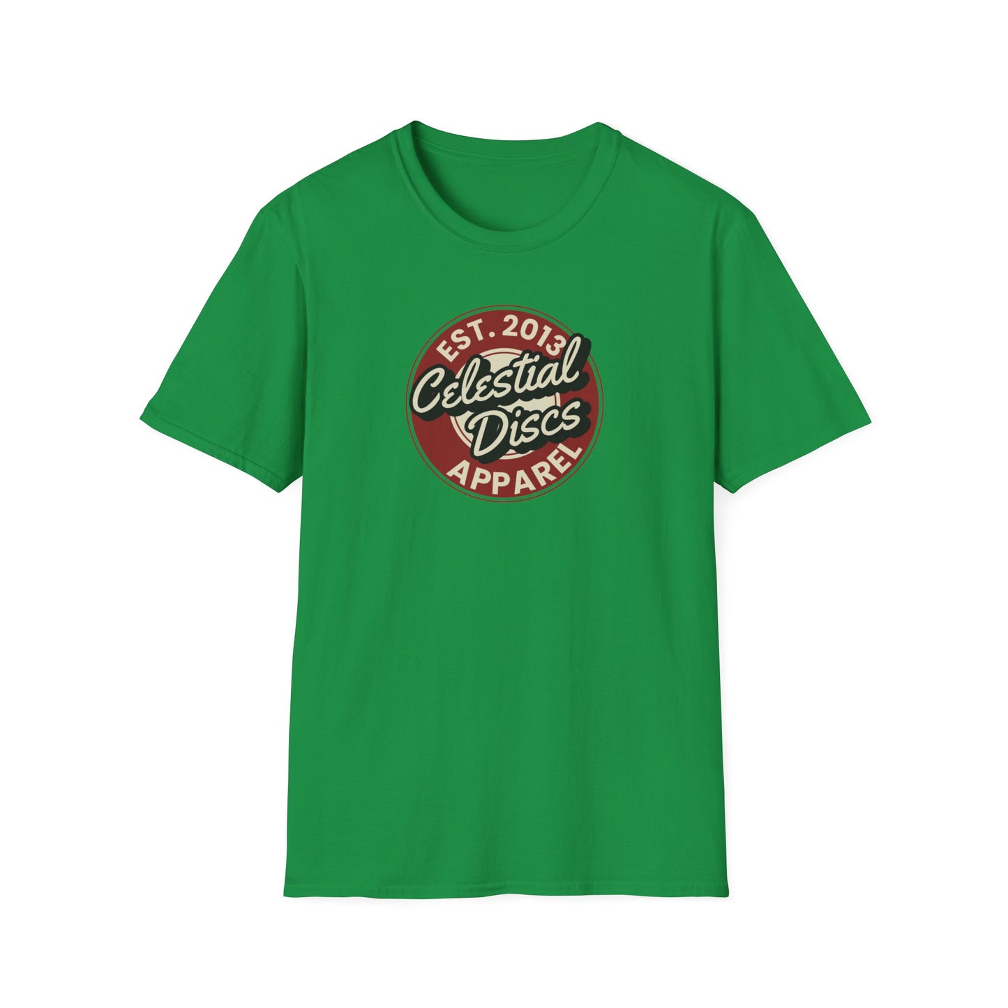 Round Apparel Logo Established 2013 Disc Golf Apparel Softstyle T-Shirt by Celestial