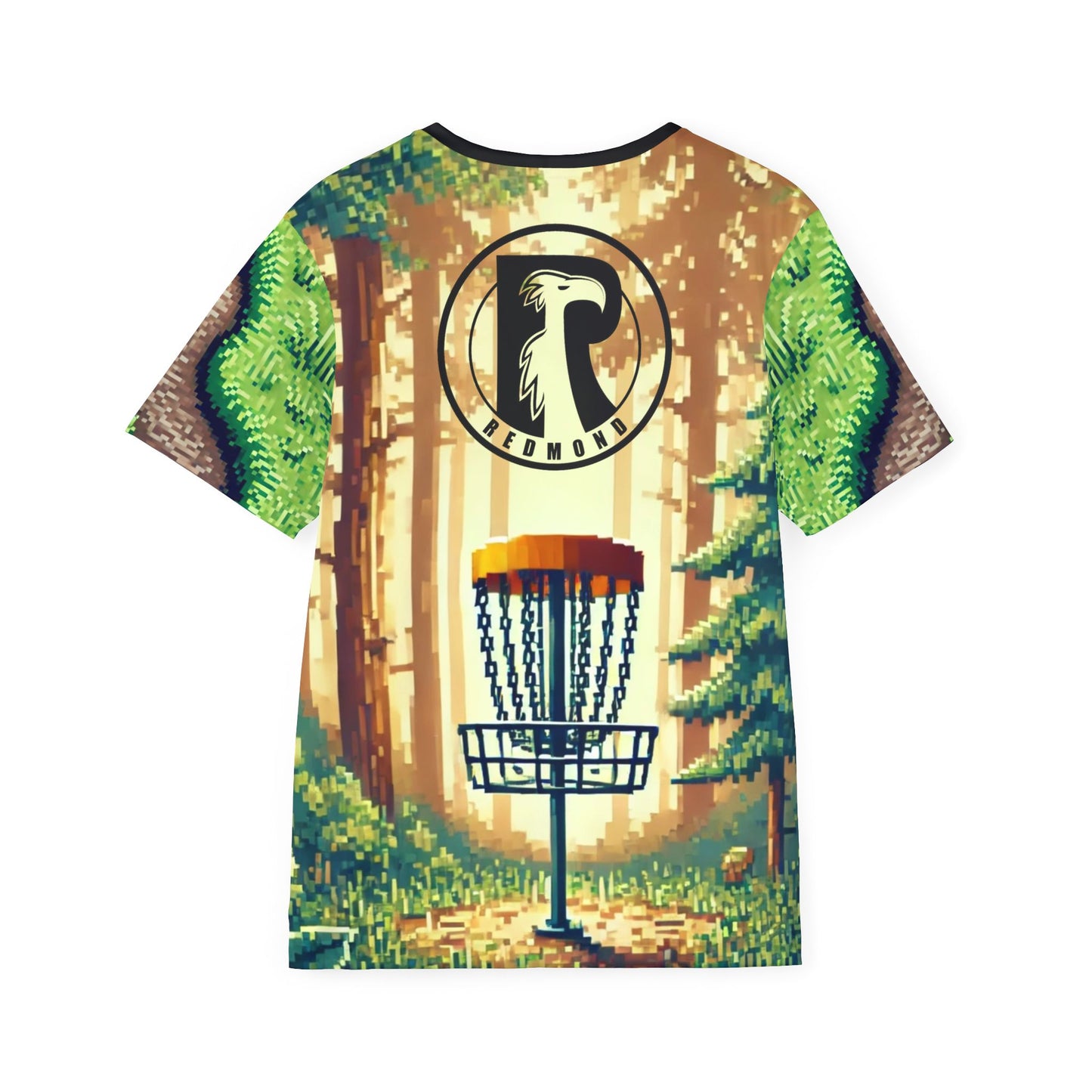 Sasquatch Pixel Art w/Redmond Logo Disc Golf Apparel Men's Sports Jersey by Celestial