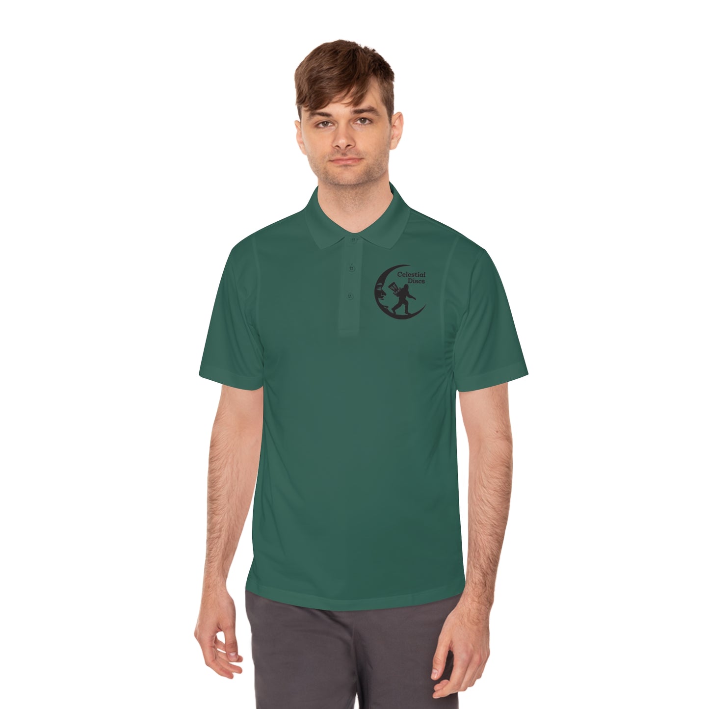 Men's Sport Polo Shirt Disc Golf Apparel by Celestial Discs