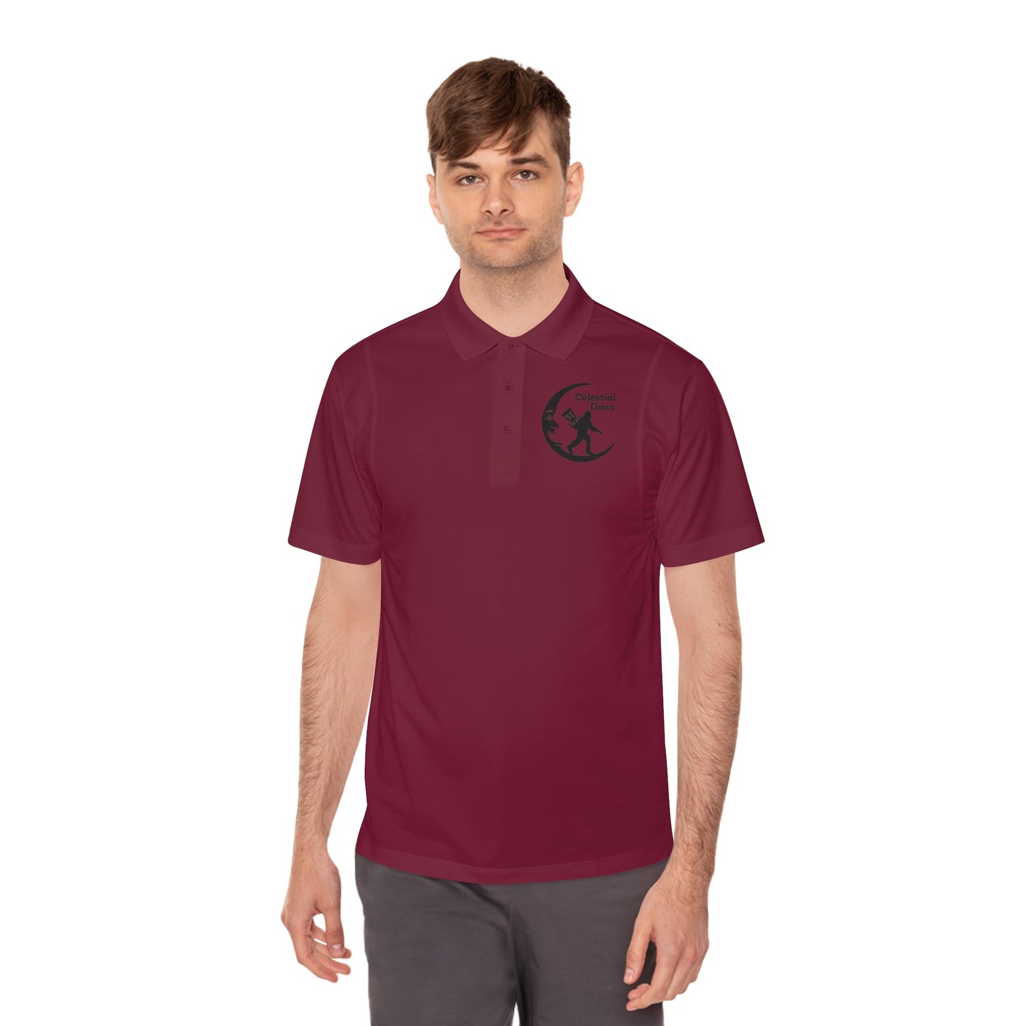 Men's Sport Polo Shirt Disc Golf Apparel by Celestial Discs