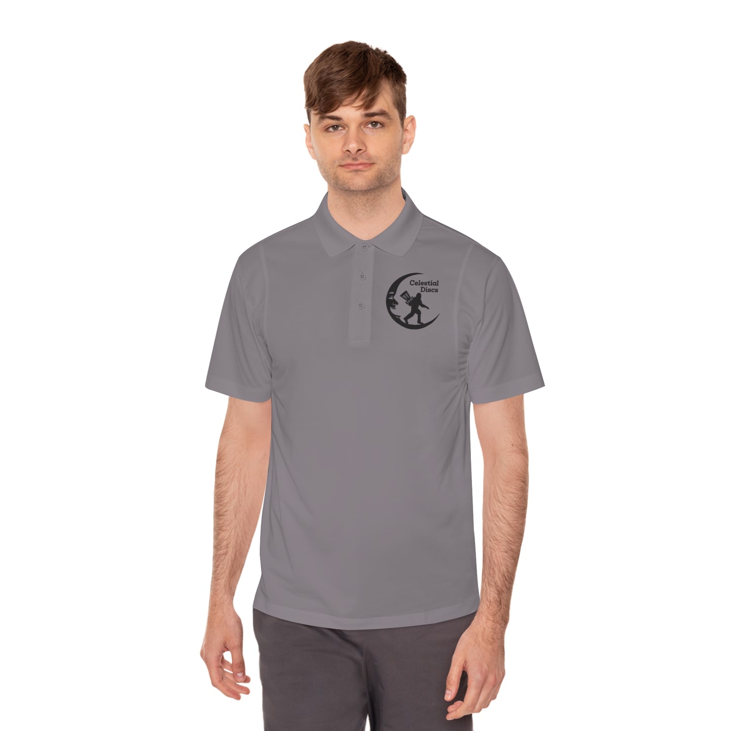 Men's Sport Polo Shirt Disc Golf Apparel by Celestial Discs