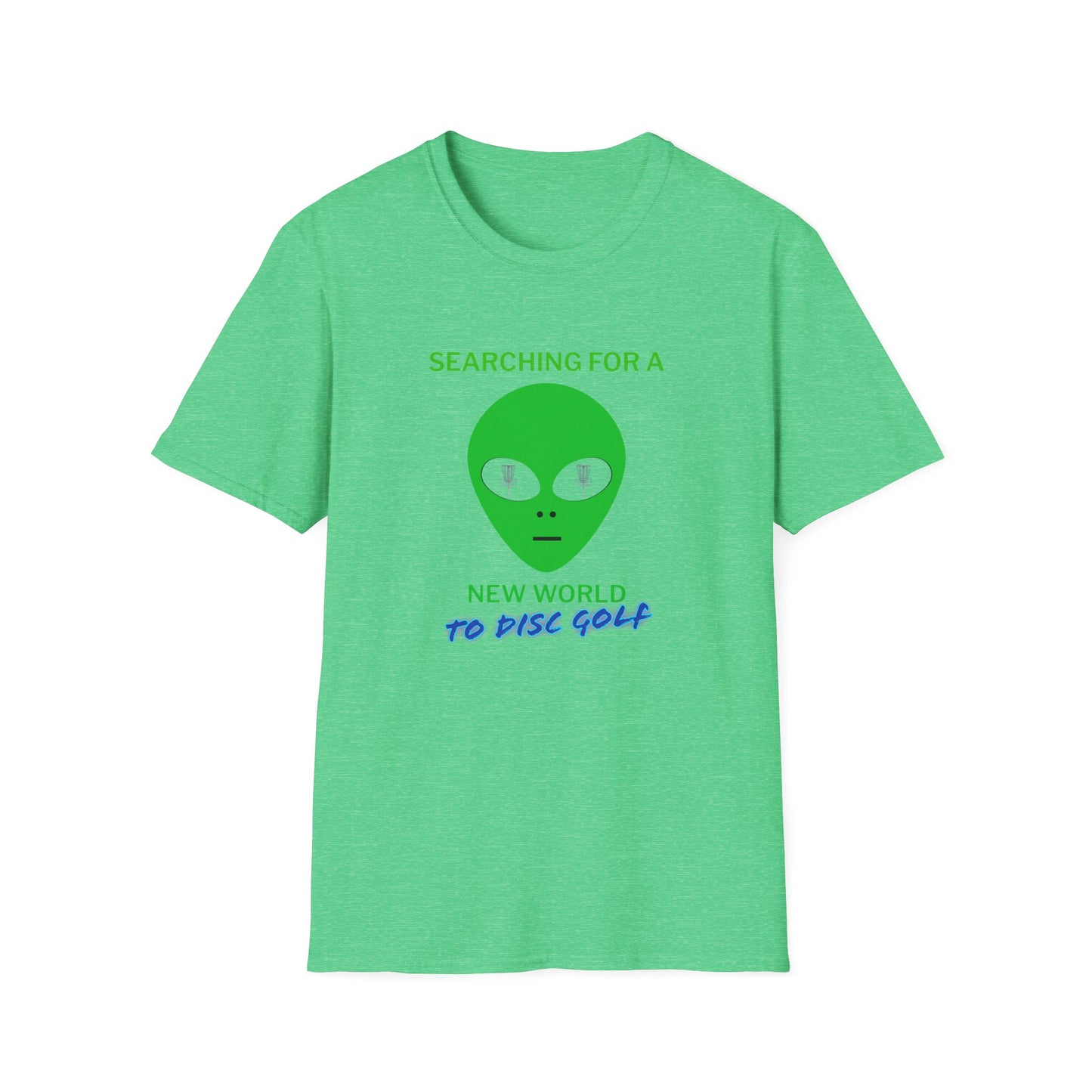 Alien New World To... Disc Golf Apparel Softstyle T-Shirt by Celestial