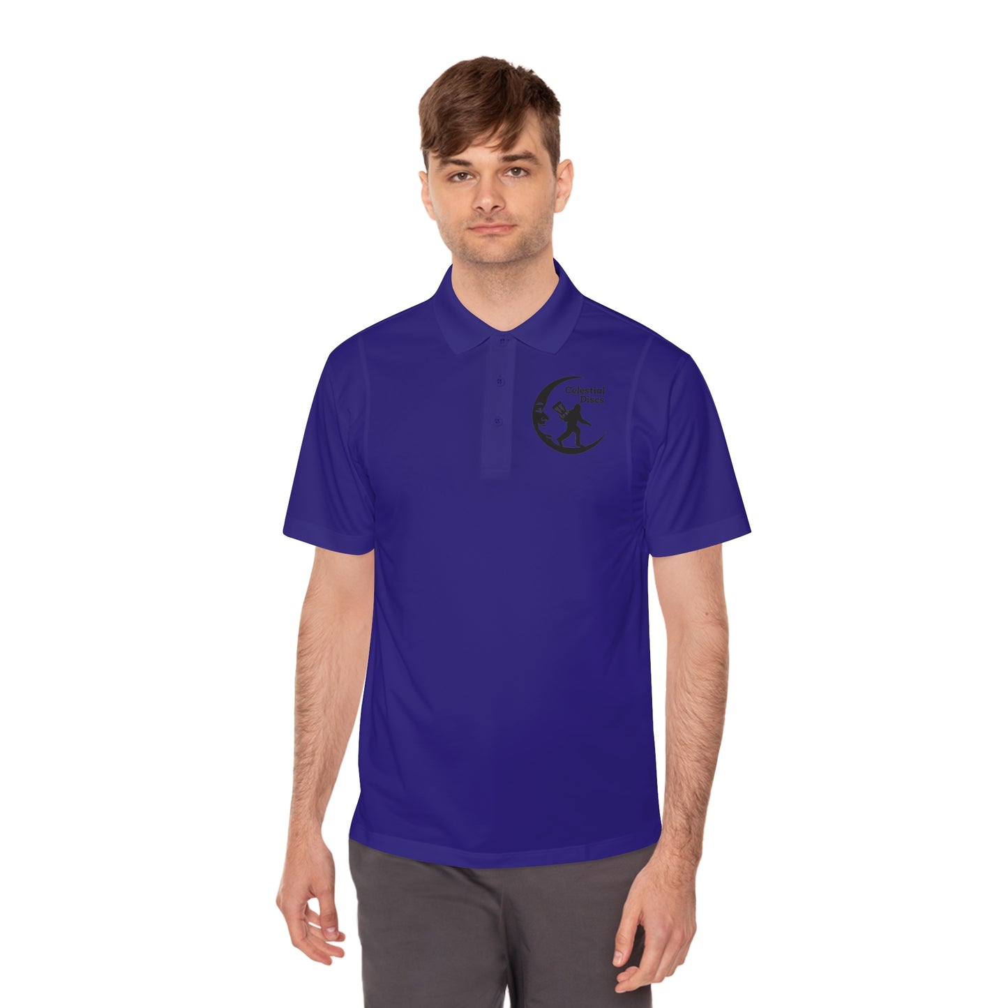 Men's Sport Polo Shirt Disc Golf Apparel by Celestial Discs