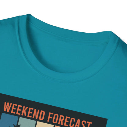 Weekend Forecast Disc Golf Apparel Softstyle T-Shirt by Celestial