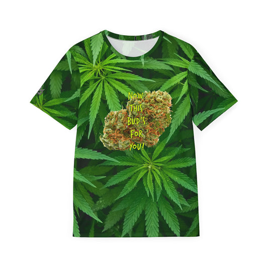 Now This Bud's For You! Pot Leaf Men's Apparel Sports Jersey by Celestial