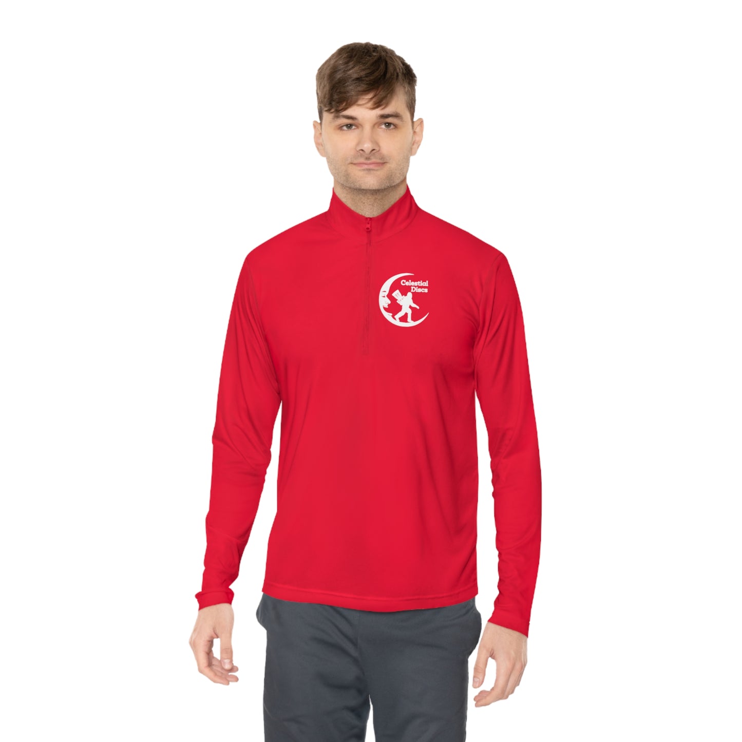 Disc Golf Apparel by Celestial Discs Unisex Quarter-Zip Pullover