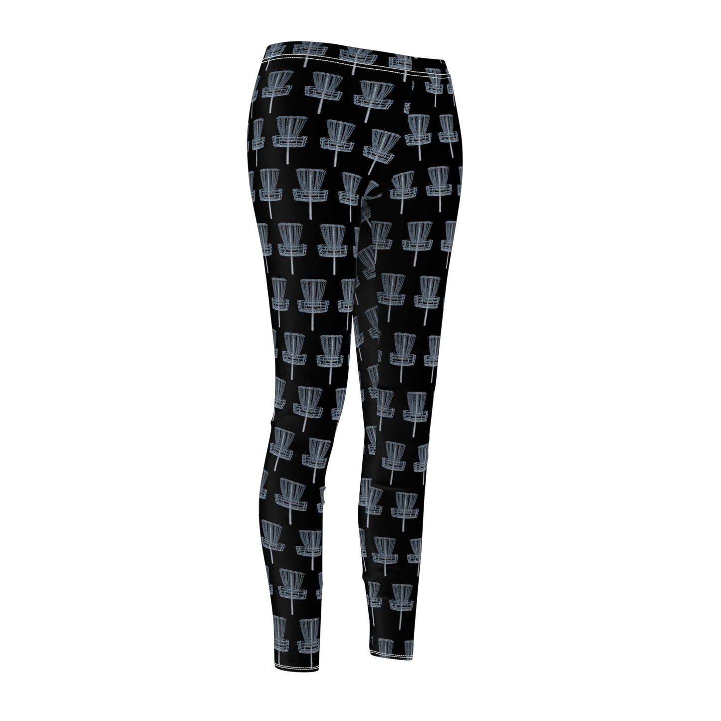 Black w/Baskets Disc Golf Apparel by Celestial Discs Cut & Sew Casual Leggings