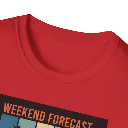 Weekend Forecast Disc Golf Apparel Softstyle T-Shirt by Celestial