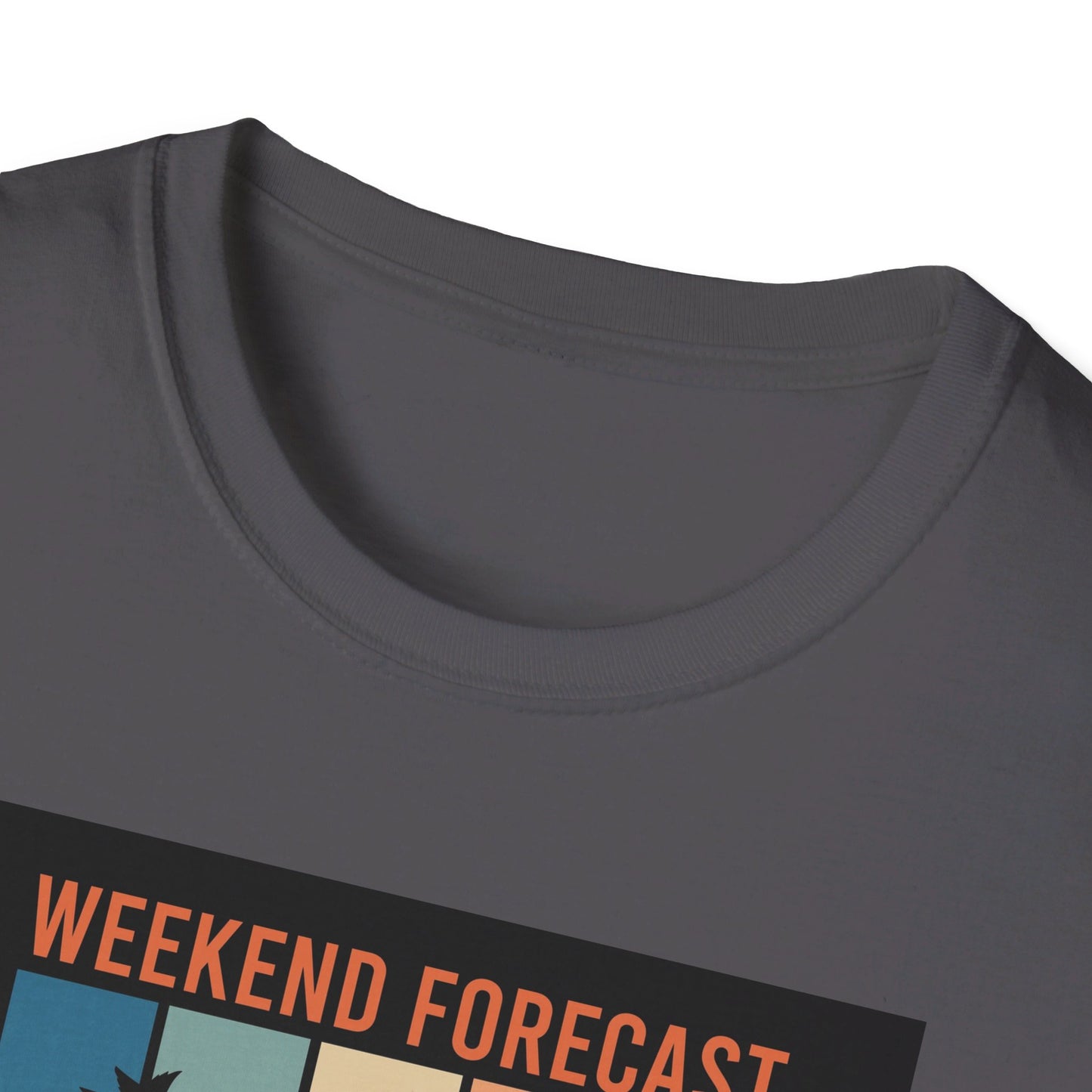 Weekend Forecast Disc Golf Apparel Softstyle T-Shirt by Celestial