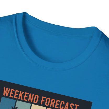 Weekend Forecast Disc Golf Apparel Softstyle T-Shirt by Celestial