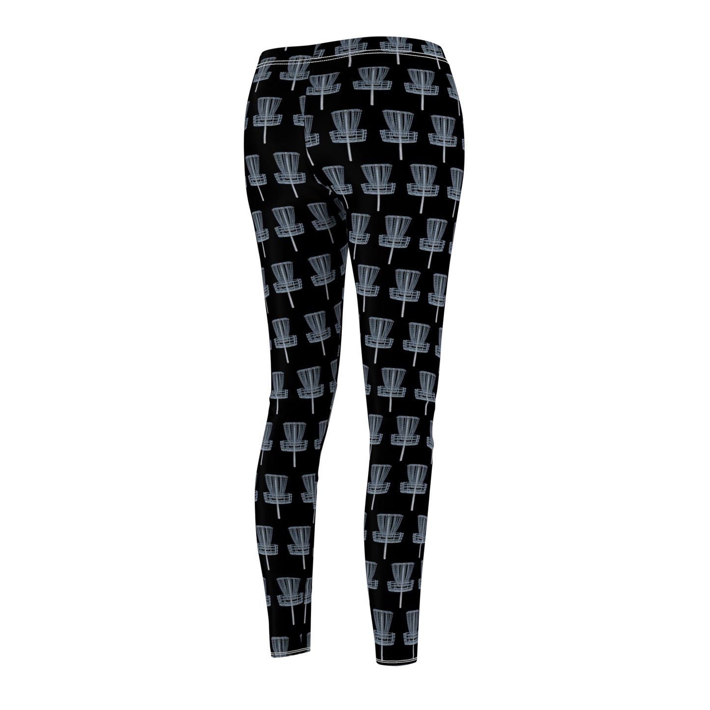 Black w/Baskets Disc Golf Apparel by Celestial Discs Cut & Sew Casual Leggings