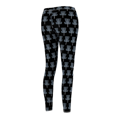 Black w/Baskets Disc Golf Apparel by Celestial Discs Cut & Sew Casual Leggings