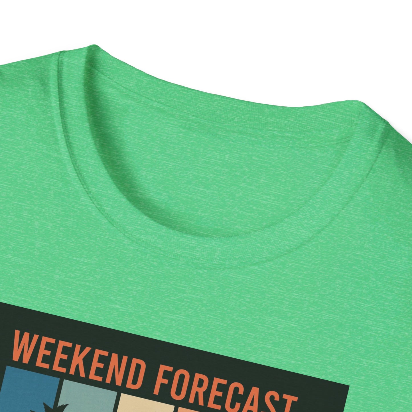 Weekend Forecast Disc Golf Apparel Softstyle T-Shirt by Celestial