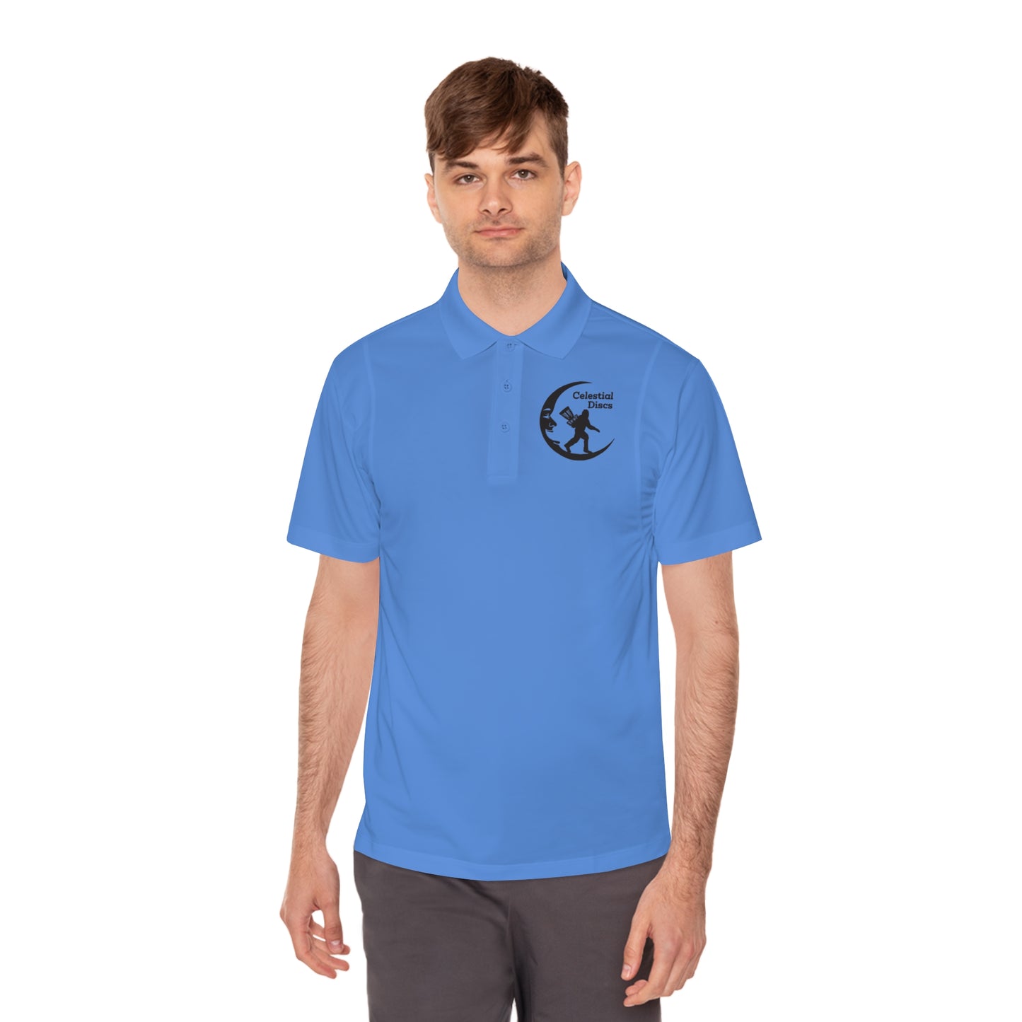 Men's Sport Polo Shirt Disc Golf Apparel by Celestial Discs