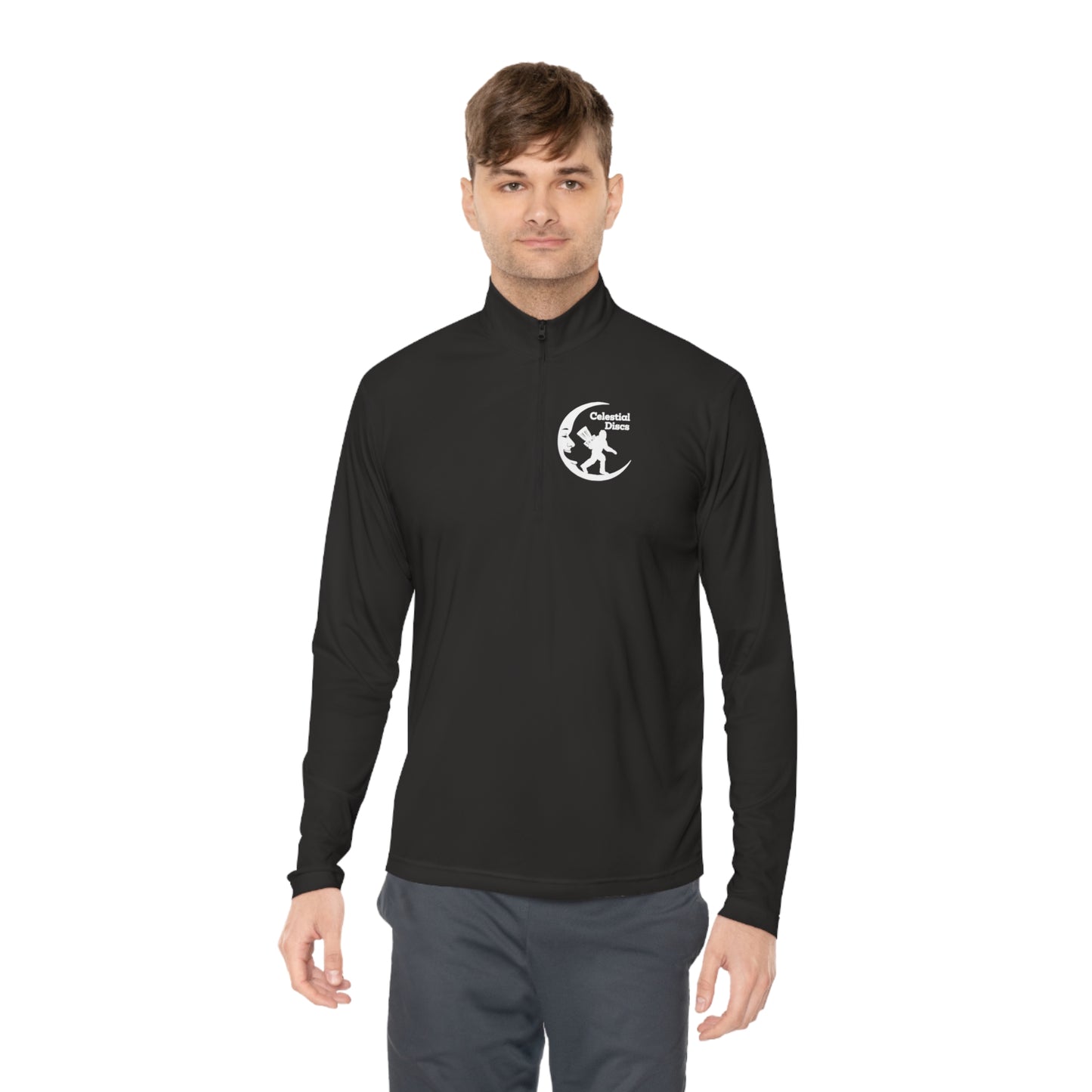 Disc Golf Apparel by Celestial Discs Unisex Quarter-Zip Pullover