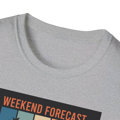 Weekend Forecast Disc Golf Apparel Softstyle T-Shirt by Celestial