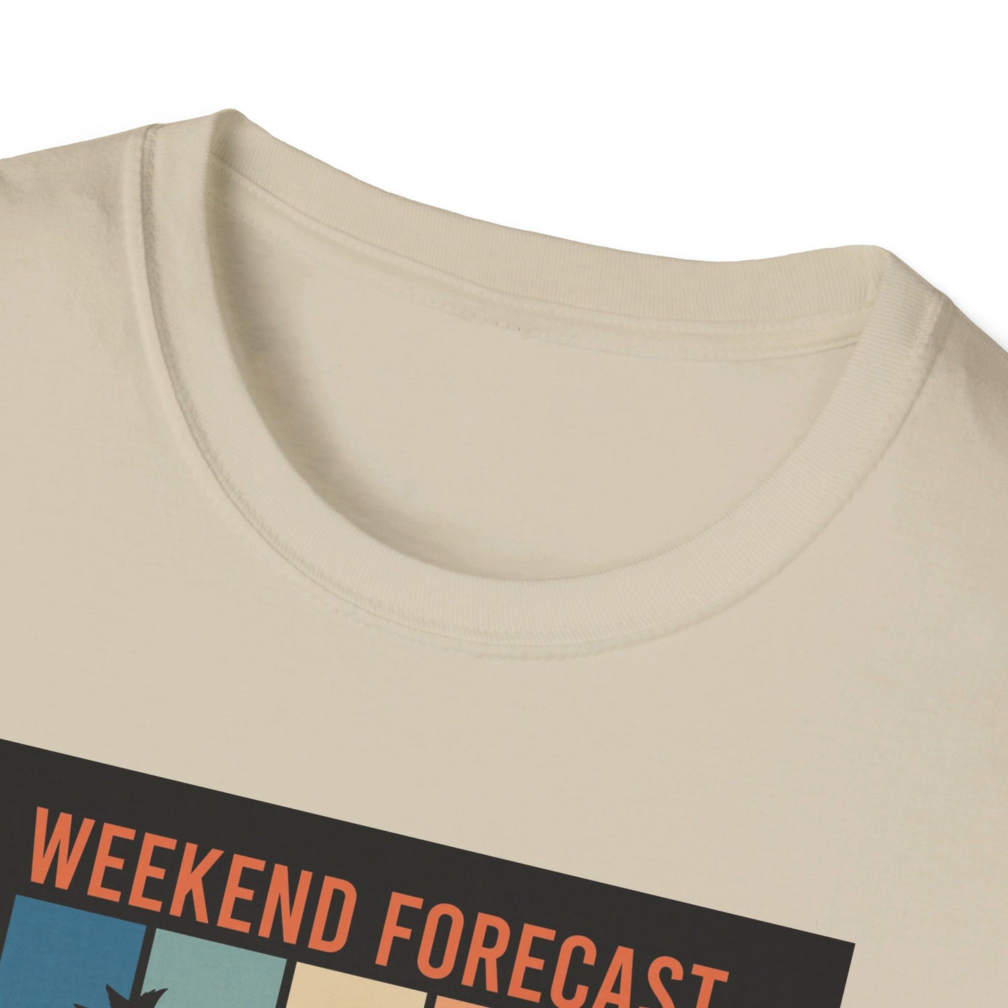 Weekend Forecast Disc Golf Apparel Softstyle T-Shirt by Celestial