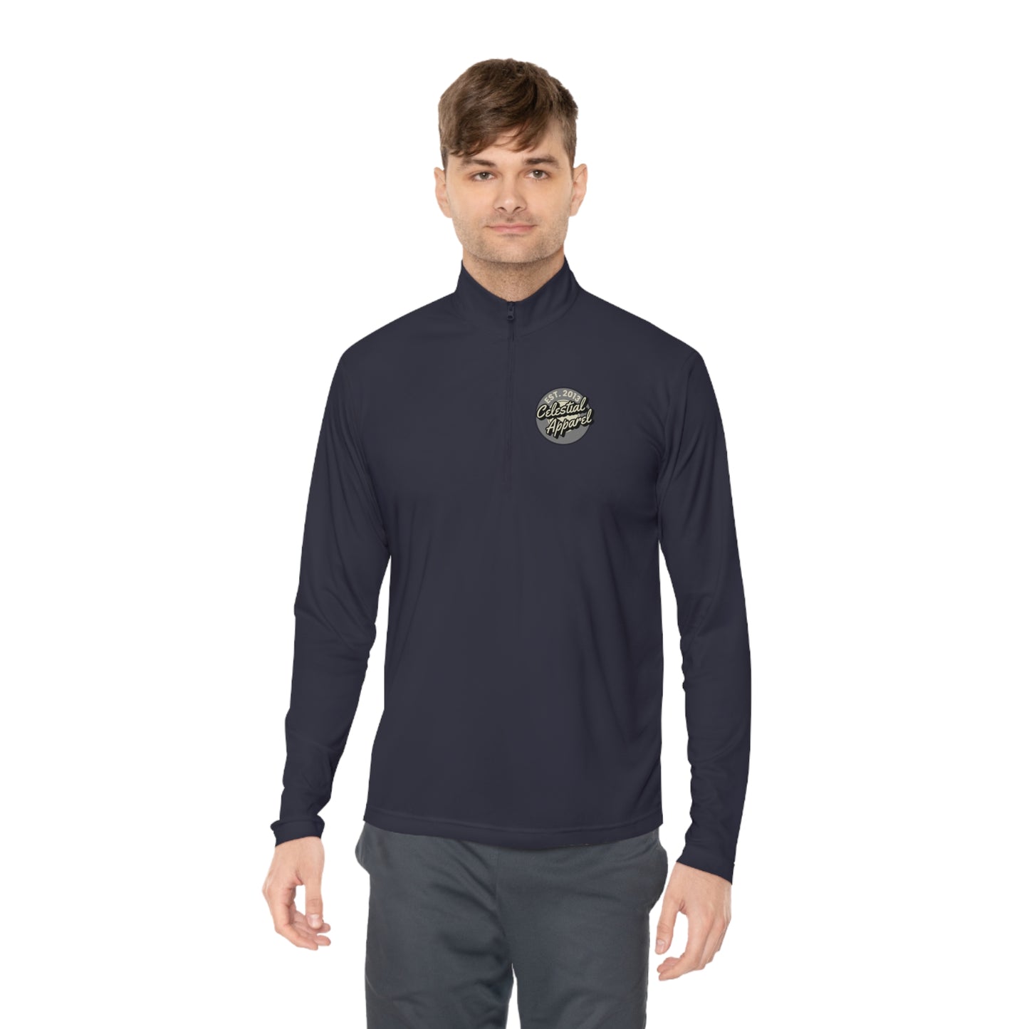 Let's F****** Go! Disc Golf Apparel by Celestial Discs Unisex Quarter-Zip Pullover