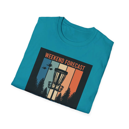 Weekend Forecast Disc Golf Apparel Softstyle T-Shirt by Celestial