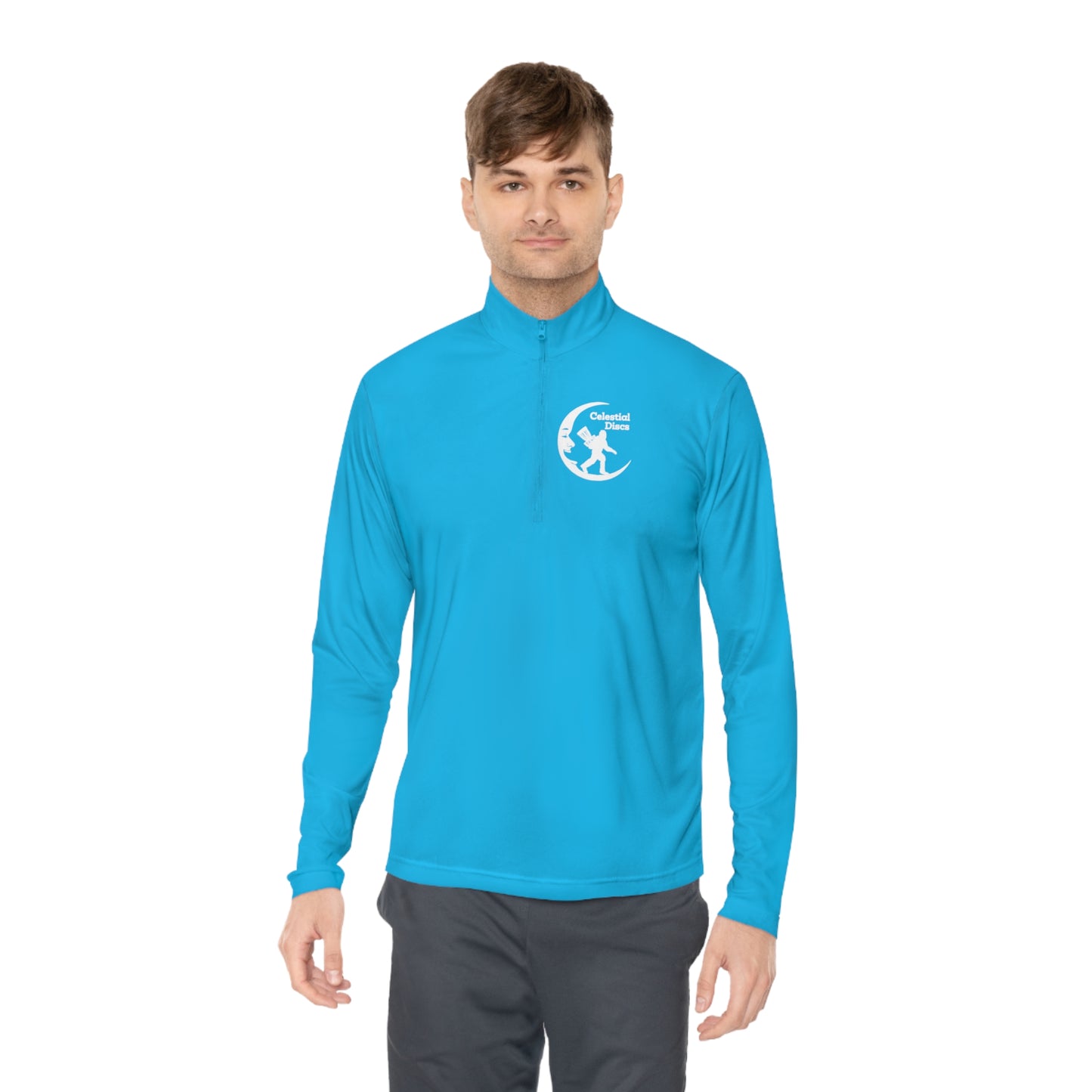 Disc Golf Apparel by Celestial Discs Unisex Quarter-Zip Pullover