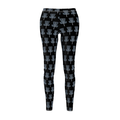 Black w/Baskets Disc Golf Apparel by Celestial Discs Cut & Sew Casual Leggings