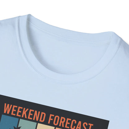 Weekend Forecast Disc Golf Apparel Softstyle T-Shirt by Celestial