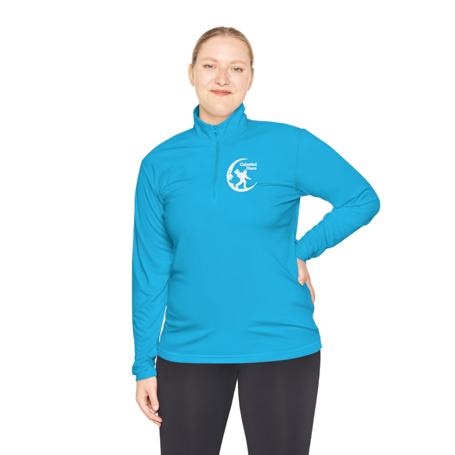 Disc Golf Apparel by Celestial Discs Unisex Quarter-Zip Pullover