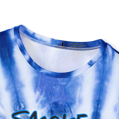 Smoke, Laugh, Throw Tie-Dye Inspired Disc Golf Apparel Men's Sports Jersey by Celestial