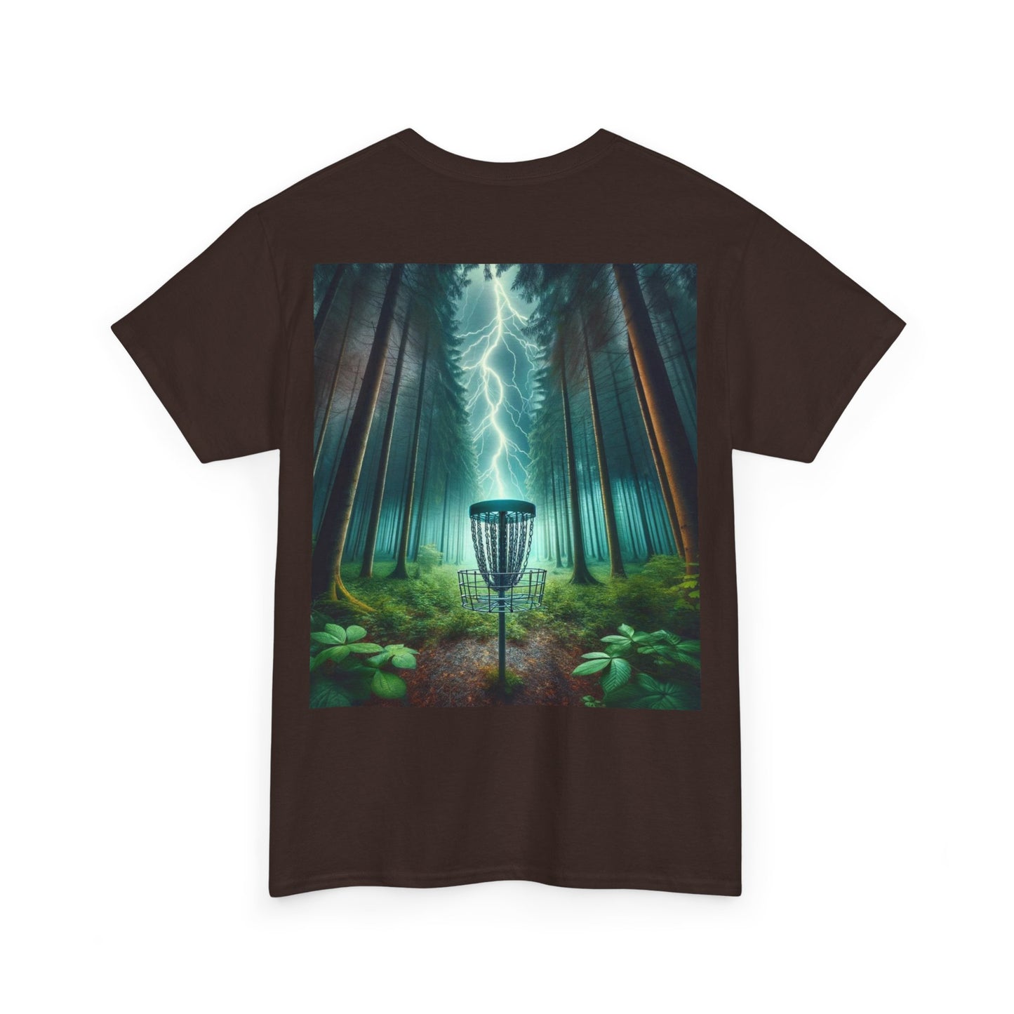 Lightning Strike Heavy Cotton Tee Disc Golf Apparel by Celestial Discs