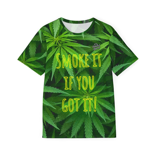 Smoke It If You Got It! Pot Leaf Men's Apparel Sports Jersey by Celestial