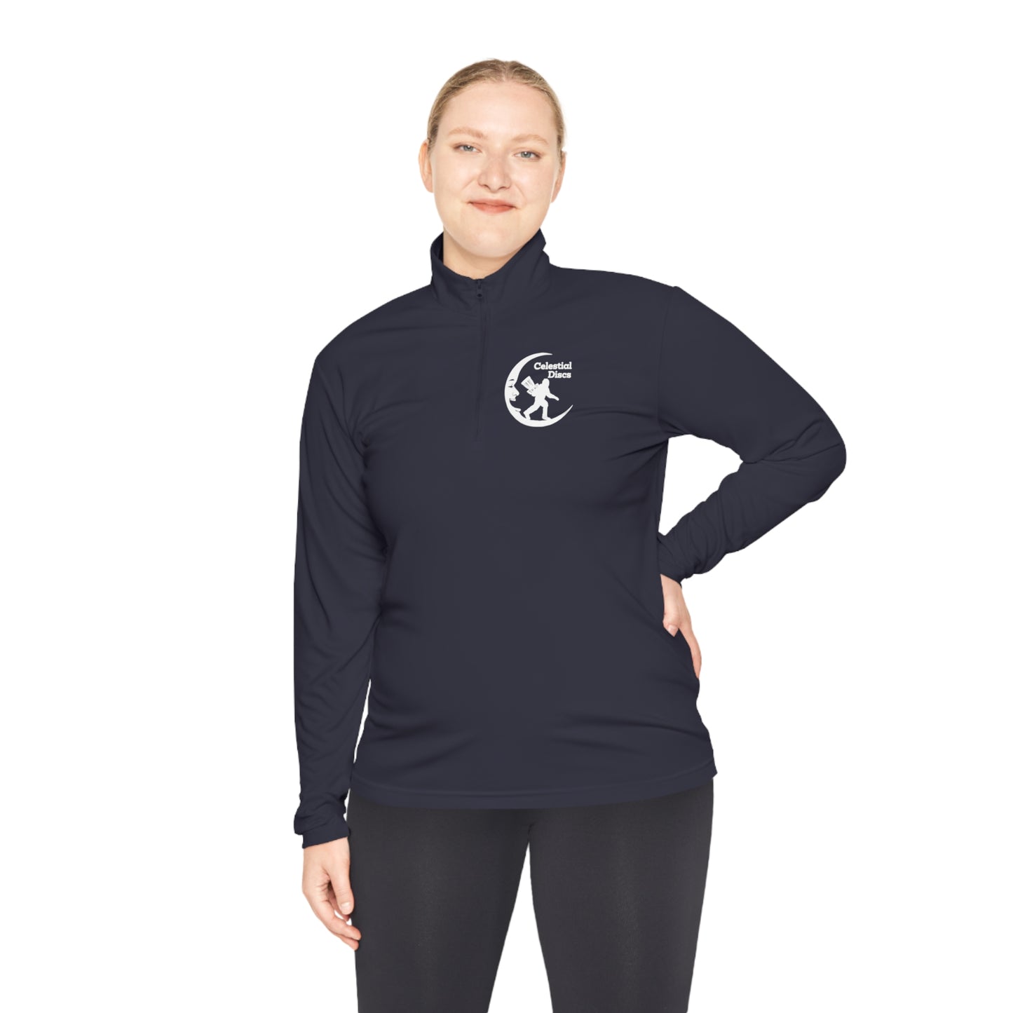 Disc Golf Apparel by Celestial Discs Unisex Quarter-Zip Pullover