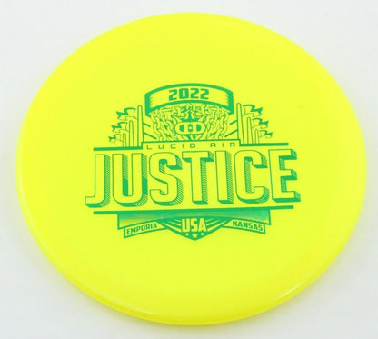 NEW Lucid Air Justice 159g Yellow Mid-range Dynamic Discs Golf Disc at Celestial
