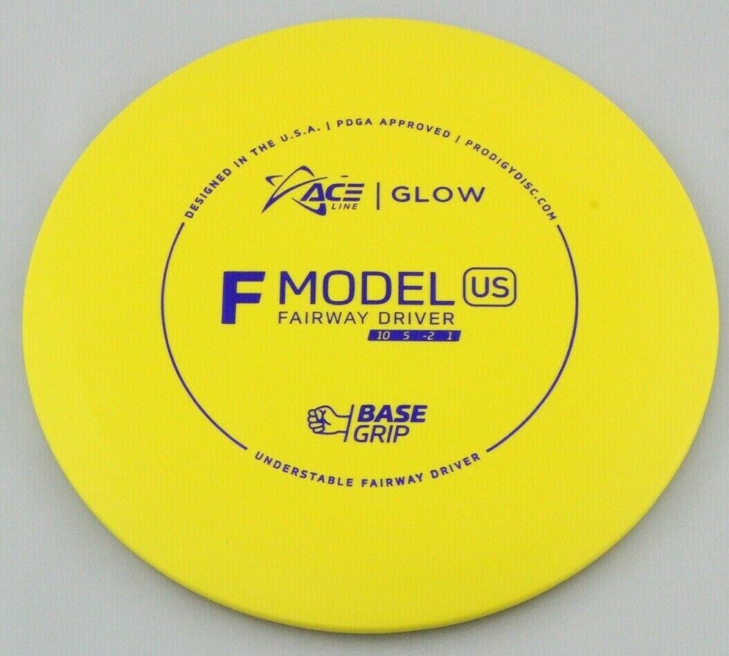 NEW BaseGrip Glow F Model US 174g Yellow Driver Prodigy Disc Golf at Celestial