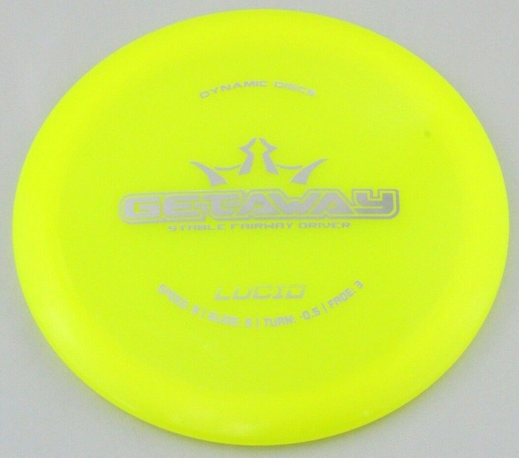 NEW Lucid Getaway 175g Yellow Driver Dynamic Golf Discs at Celestial