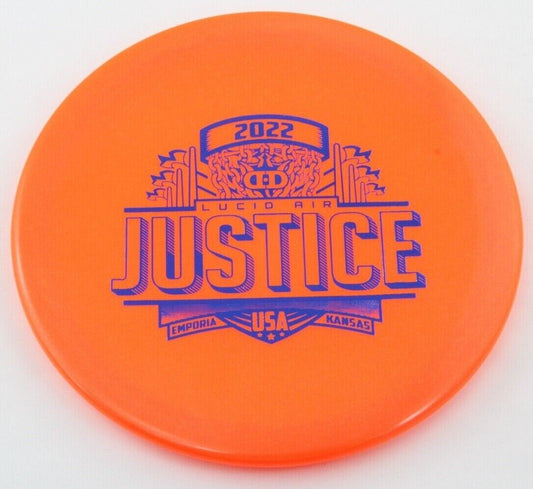 NEW Lucid Air Justice 159g Orange Mid-range Dynamic Discs Golf Disc at Celestial