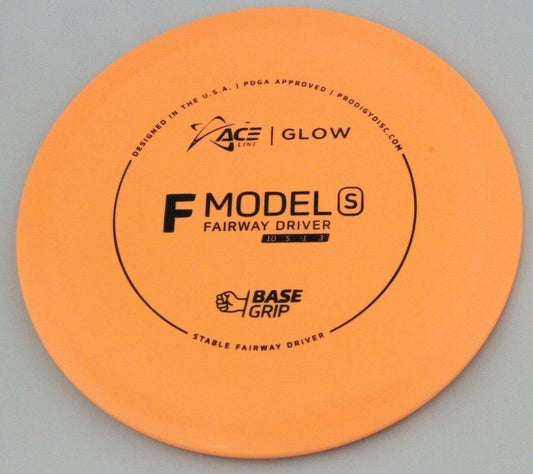 NEW BaseGrip Glow F Model S 174g Peach Driver Prodigy Discs Golf Disc Celestial