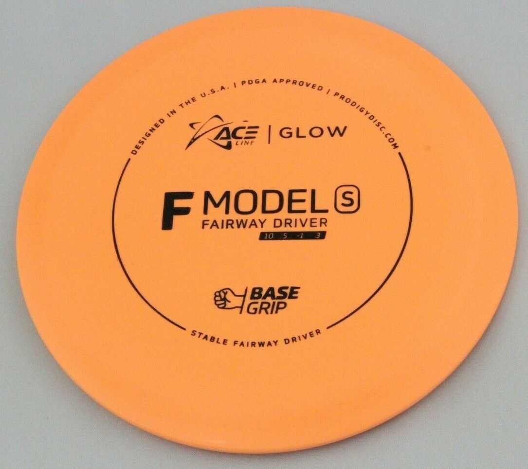 NEW BaseGrip Glow F Model S 174g Peach Driver Prodigy Discs Golf Disc Celestial